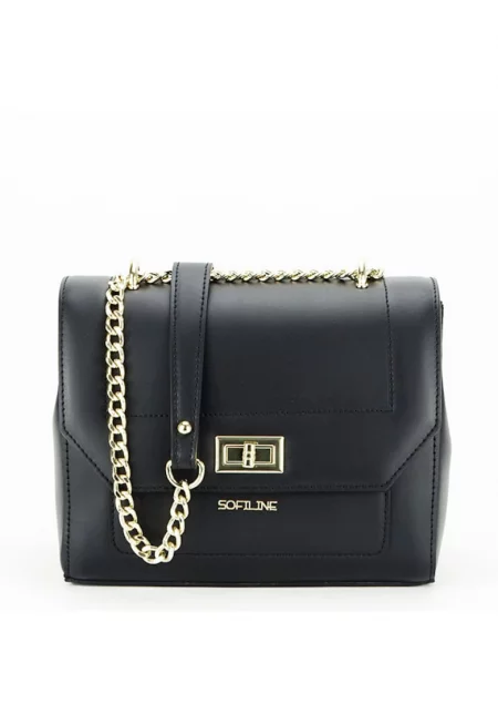 Премиум чанта от естествена кожа 8925 123 Черна 15279 - Черен