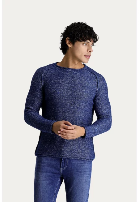 Пуловер с овално деколте и ръкави реглан