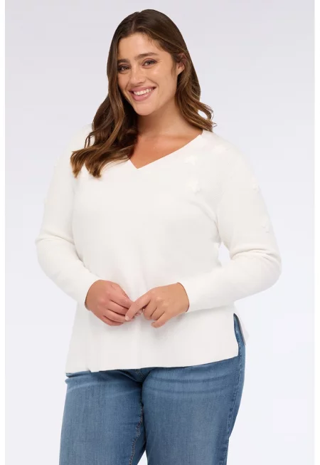 Рипсен шпиц пуловер