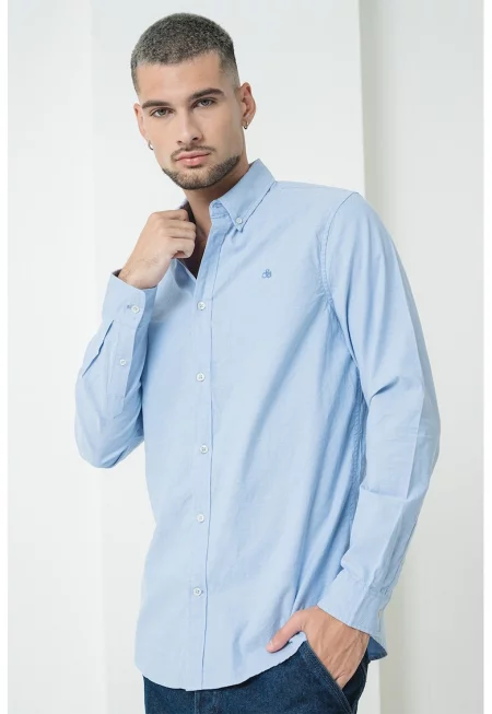 Риза Oxford - Светлосин