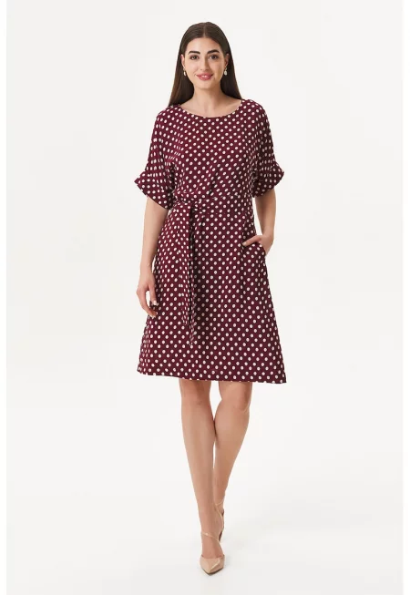 Рокля на точки с колан