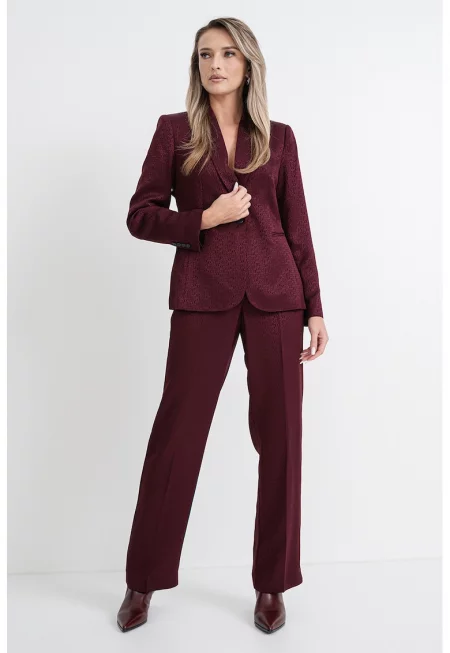 Сако с раздвоен ревер - Бордо