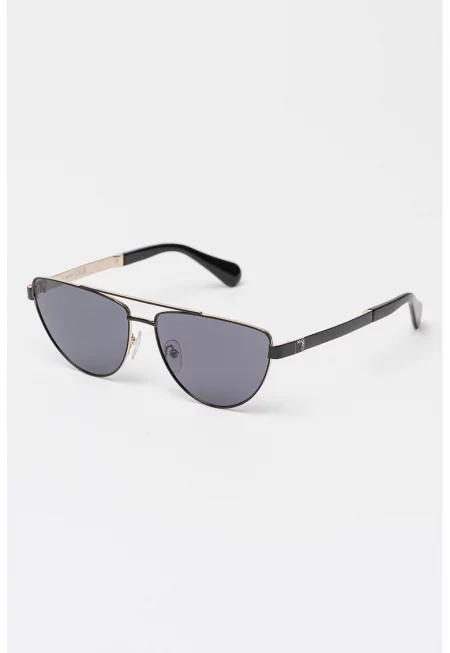 Слънчеви очила Aviator с метална рамка - Черен