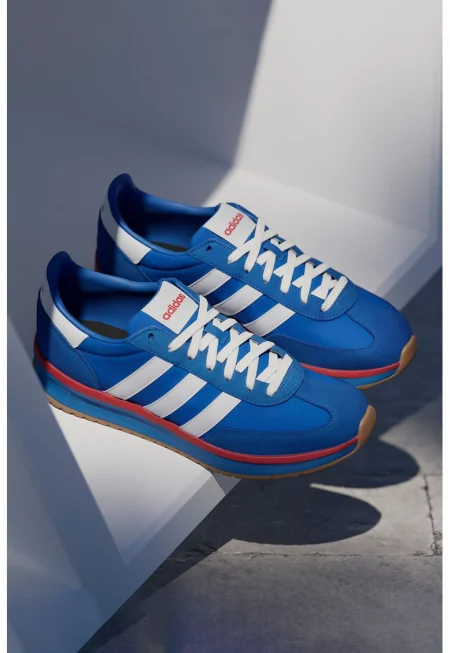 Спортни обувки Run 70s с велур - Кралско Синьо/Бял