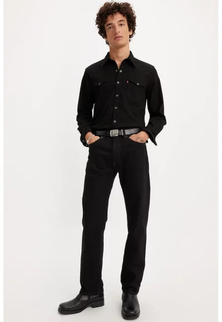 Стандартни дънки 505® със захабен ефект - Избеляло черно