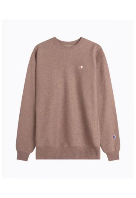 Суичър за мъже -  Crewneck - памук - кафяв - Кафяв