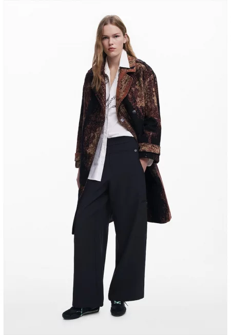 Свободно палто с десен