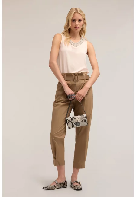 Топ с ресни с кристали - Праскова