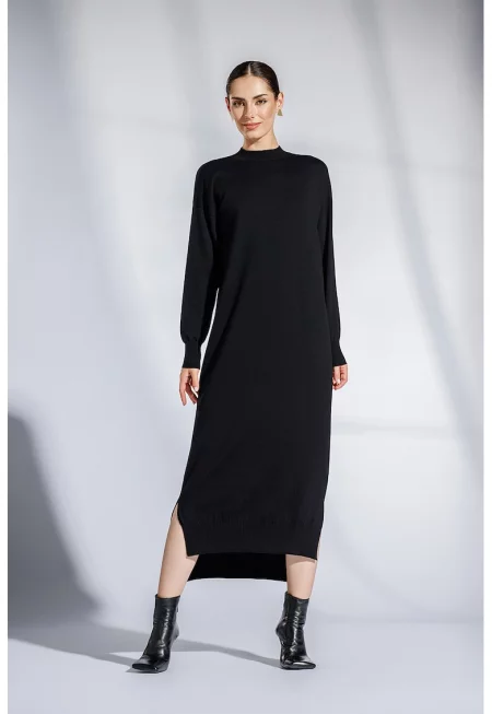 Вълнена рокля Volare - Черен
