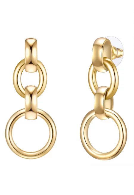 Висящи обеци с 14К златно покритие - Златист