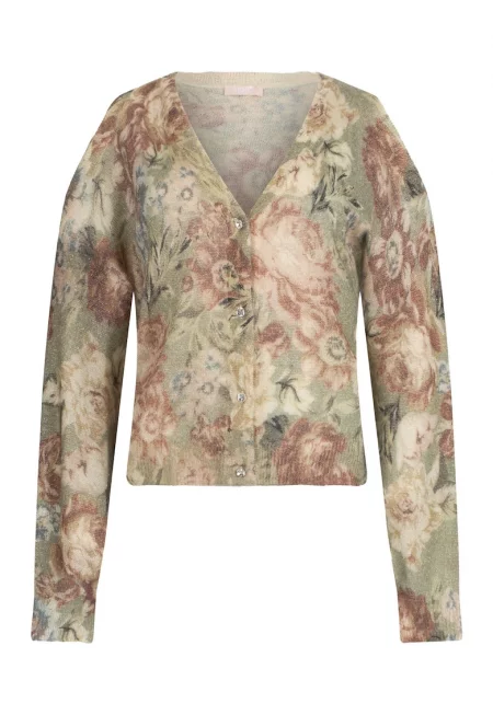 Жилетка с алпака и вълна - Бледозелен