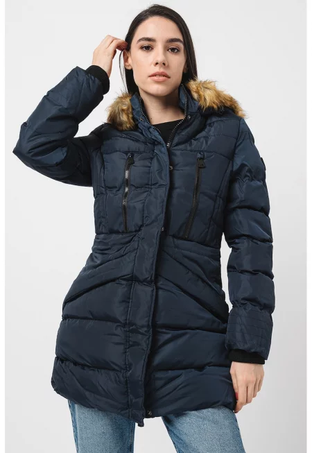 Зимно яке Boxe с еко пух - Тъмносин