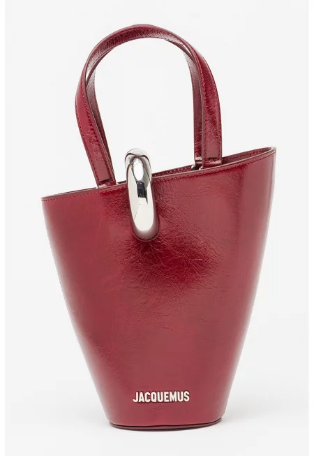 Асиметрична мини чанта Bambola тип Bucket - Бордо