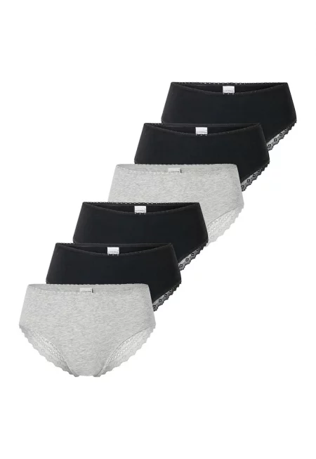 Бразилиана - 6 чифта - Черен/Сив