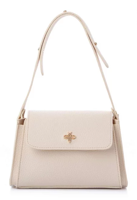 Чанта през рамо от еко кожа с капаче