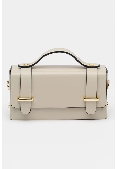 Чанта през рамо с метални детайли