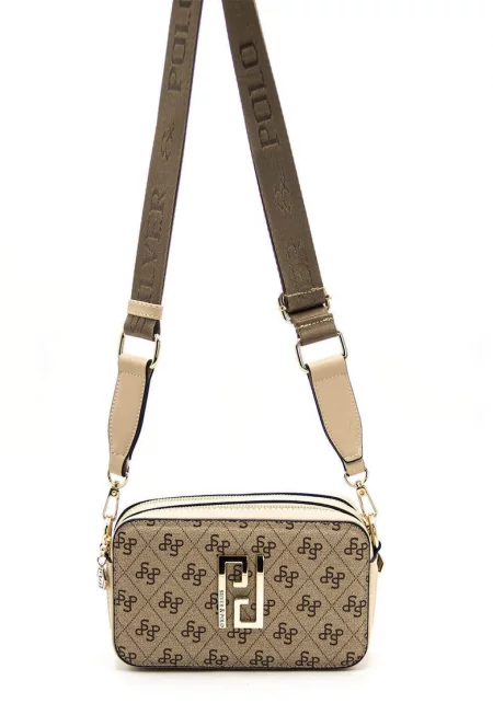 Чанта през рамо с мотив монограм - различни цветове