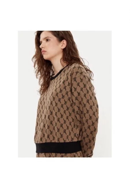 Дамска блуза -  305182845 - Памук - Кафяв