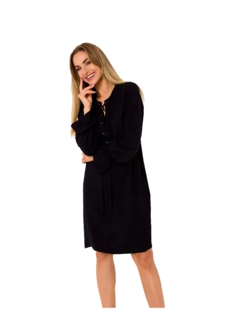 Дамска мини рокля - Made of Emotion - Renuehn - Черен