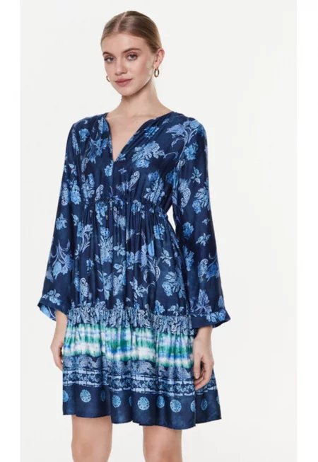 Дамска рокля -  302354689 - Вискоза - Син - Син