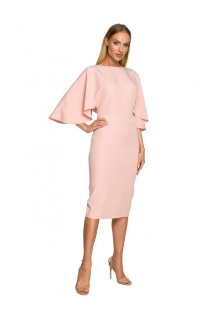 Дамска рокля - с ръкав - полиестер - еластан