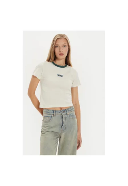 Дамска тениска -  304240522 - Памук - Бежов