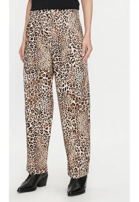 Дамски панталон -  304384769 - Памук - Кафяв - Кафяв