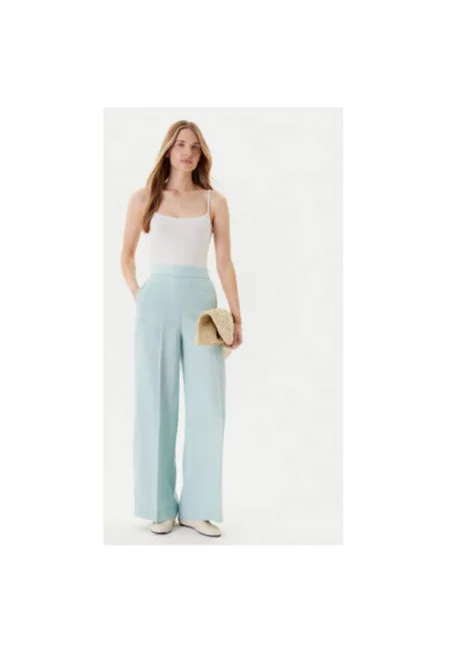 Дамски панталон палацо  4AGHDF08K - Синтетичен - S INTL - Зелен