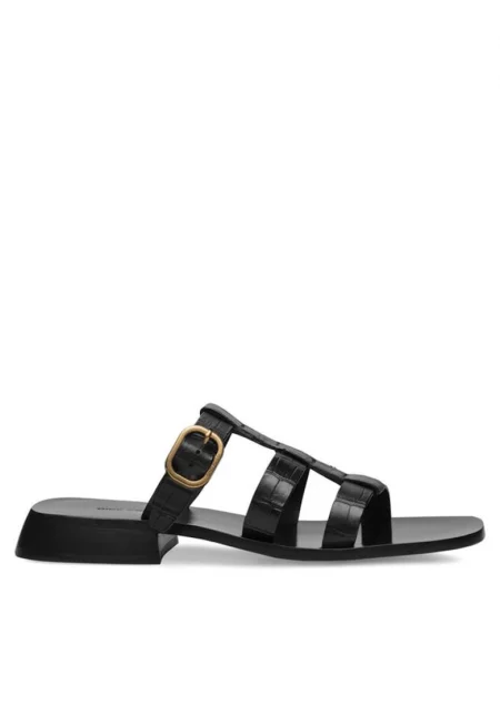 Дамски сандали -  590558834351639 - Естествена кожа - Черен