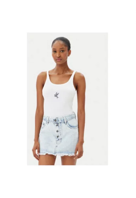 Дамски топ  26605F - Памук - Бял