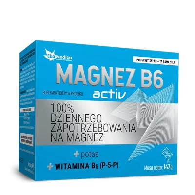 Енергия и сърдечно здраве - Магне В6 Актив (магнезий, калий, витамин В6), 21 сашета