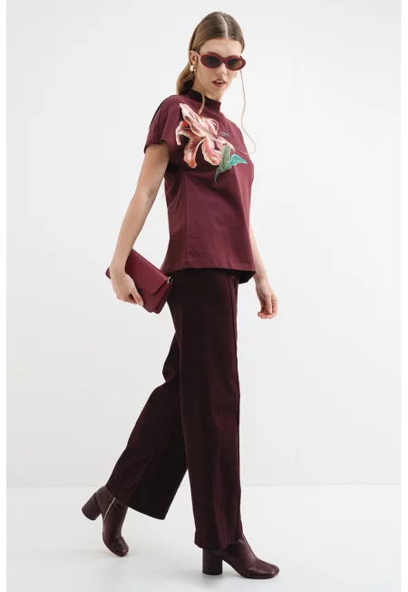 Флорална памучна тениска