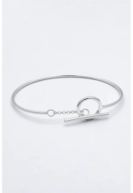 Гривна от стерлингово сребро - Сребрист