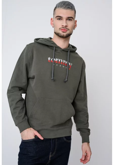 Худи с джоб кенгуру и лого