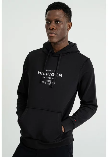 Худи с лого и джоб кенгуру