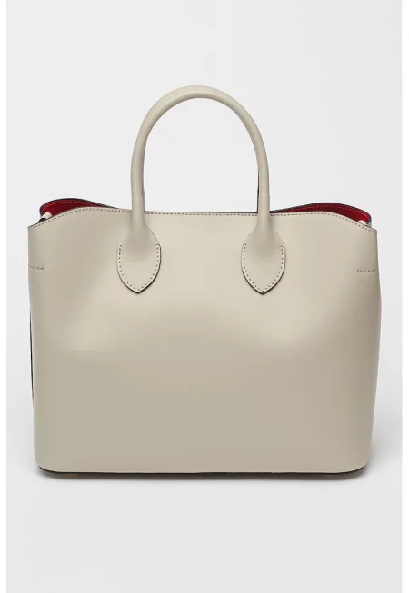 Кожена чанта за рамо с вътрешен несесер