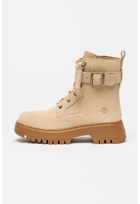 Кожени боти Cora Valley - Светло бежово