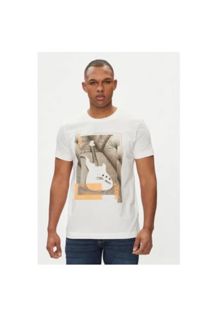 Мъжка тениска -  303695057 - Органичен памук - Бежов - Бежов