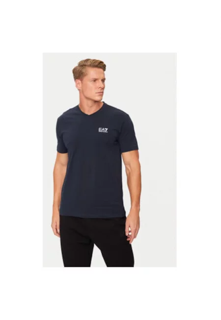 Мъжка тениска - Emporio Armani  304213014 - Памук - Син - Тъмносин