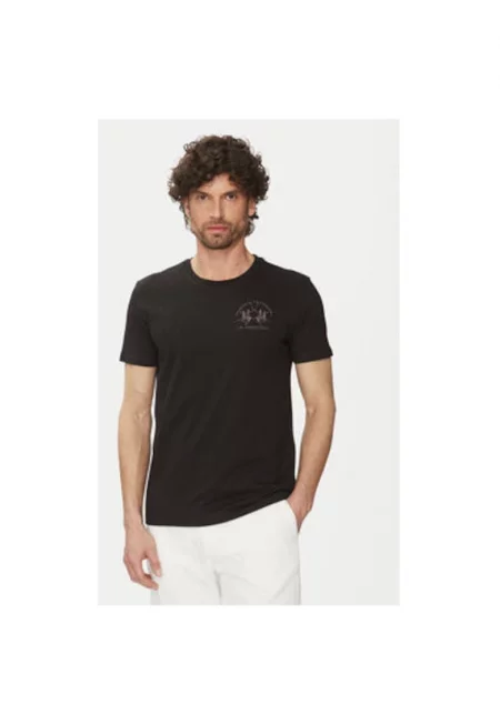 Мъжка тениска  MAR009 JS206 - памук - черна - Черен