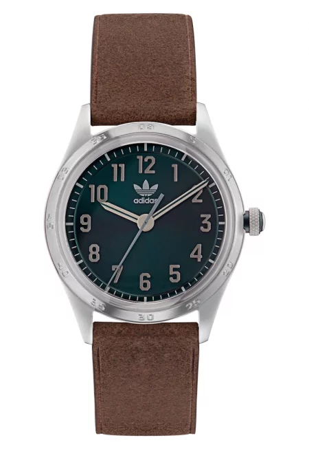 Мъжки часовник  CODE FOUR - кафява силиконова каишка - водоустойчивост 5 ATM