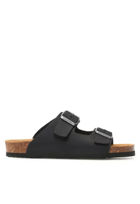 Мъжки чехли Brinkmann - 302050000 - Естествена кожа/нубук - черни