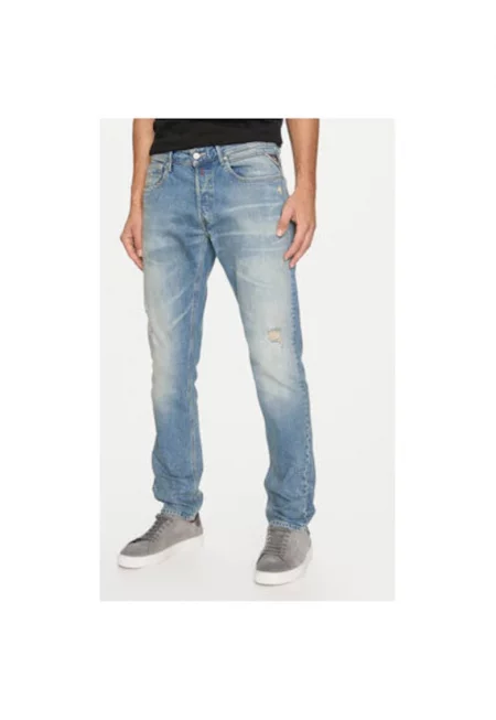 Мъжки дънки -  304397097 - Памук - 489754 - Син