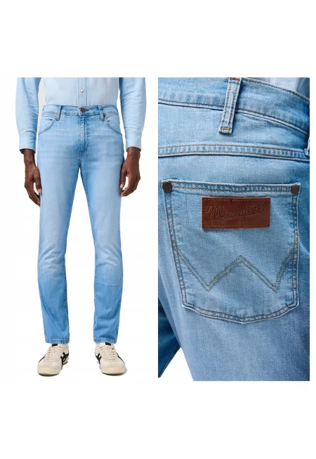 Мъжки дънки -  Larston - Slim Fit - Ниска талия - 5 джоба - Цип - Дълги - Памук - W30-L32 US - Син