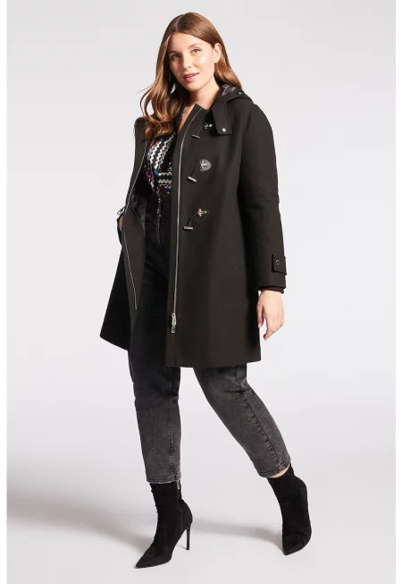 Палто с цип и качулка