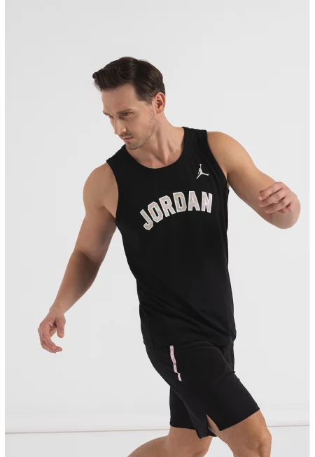 Памучен топ Jordan DNA с лого