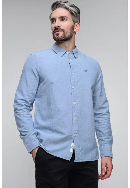 Памучна риза Edinburg - Тъмносин