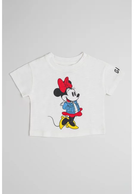 Памучна тениска с принт на Minnie Mous