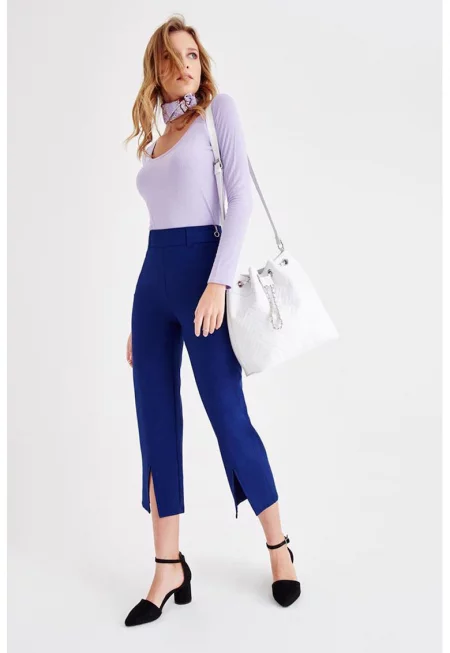 Панталон над глезена с цепки на подгъва