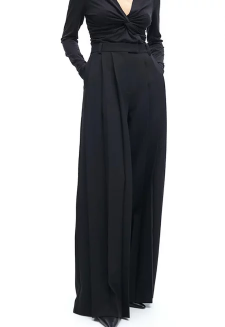 Панталон с набирания - Черен